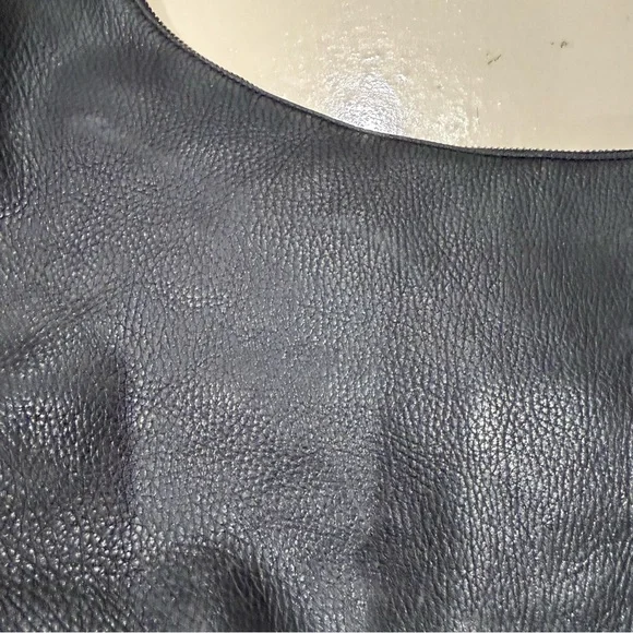 SOLD Vintage Banana Republic Black Leather Hobo Bag shoulder purse grunge everyd - Picture 3 of 16